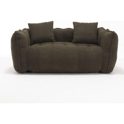 Soft beanbag chair with high resilience foam core for two people. The comfortable square recliner sofa is ideal for family members and friends engaged in games, reading, watching TV