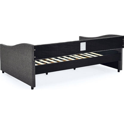 Full Size Daybed with Drawers Upholstered Tufted Sofa Bed, with Button on Back and Copper Nail on Waved Shape Arms(80.5"x55.5"x27.5")
