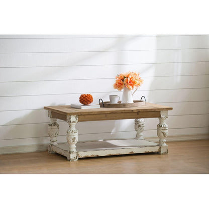 47" x 27.5" x 20" Rectangle Coffee Wooden Coffee Table, French Country Coffee Table