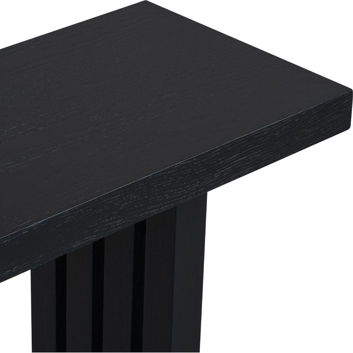 Uniquely Designed Oak Veneer Console Table with Distinctive Side Shapes, Suitable for Entryway, Hallway, Living Room, Foyer, Corridor