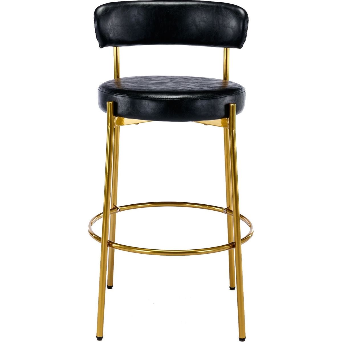 Bar Stools Industrial Pub Barstools with Back and Footrest, Modern Armless Bar Height Stool Chairs Set of 2