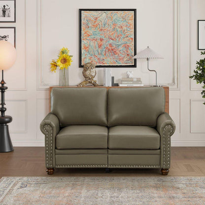 Living Room Sofa Loveseat Chair Grey Faux Leather