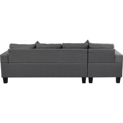 Sectional Sofa Set for Living Room with L Shape Chaise Lounge, cup holder and Left or Right Hand Chaise Modern 4 Seat