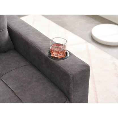 Futon Chair Bed Convertible Chair 3-in-1 Pull Out Sleeper Chair Beds with USB Ports,Wear-resistant and Anti-scratch, Armchair Bed Sleeper for Living Room (Dark Grey Tech cloth)