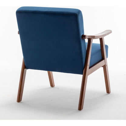 Mid-Century Modern Chair, Living Room Chair with Solid Wood Frame, Accent Chair Extra-Thick Backrest, Wingback Chair for Bedroom, Reading Room, Living Room, Lounge Chair Indoor