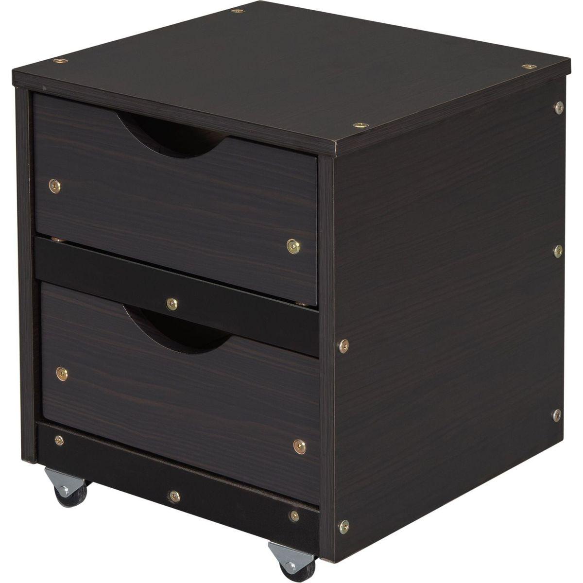 Versatile Full Bed with Trundle,Under bed Storage Box and Nightstand .Espresso