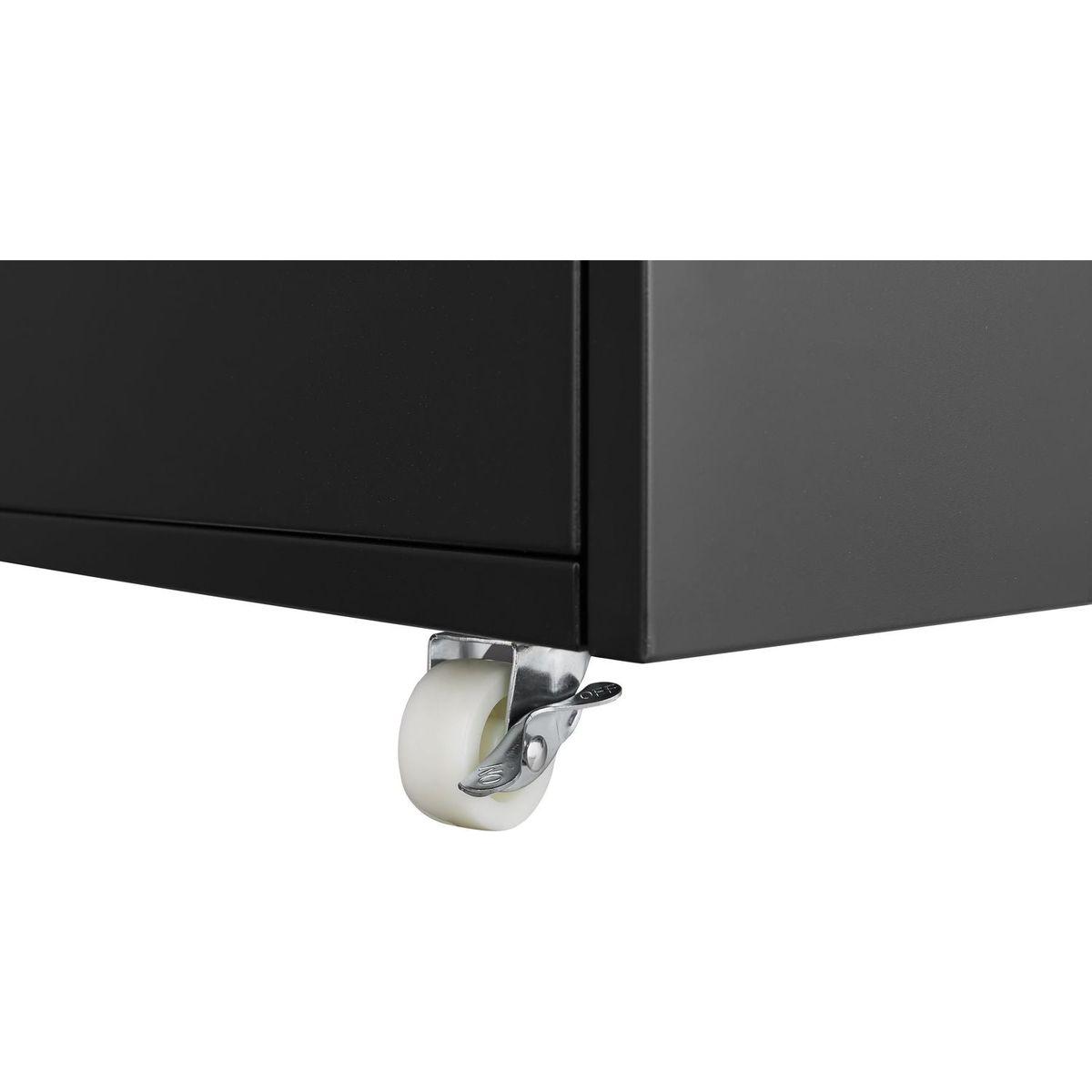 Office furniture Copier Cabinet BLACK 2 door steel copier stand mobile pedestal file Printer Stand