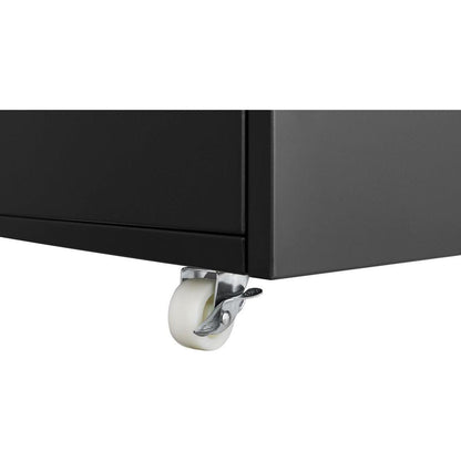 Office furniture Copier Cabinet BLACK 2 door steel copier stand mobile pedestal file Printer Stand