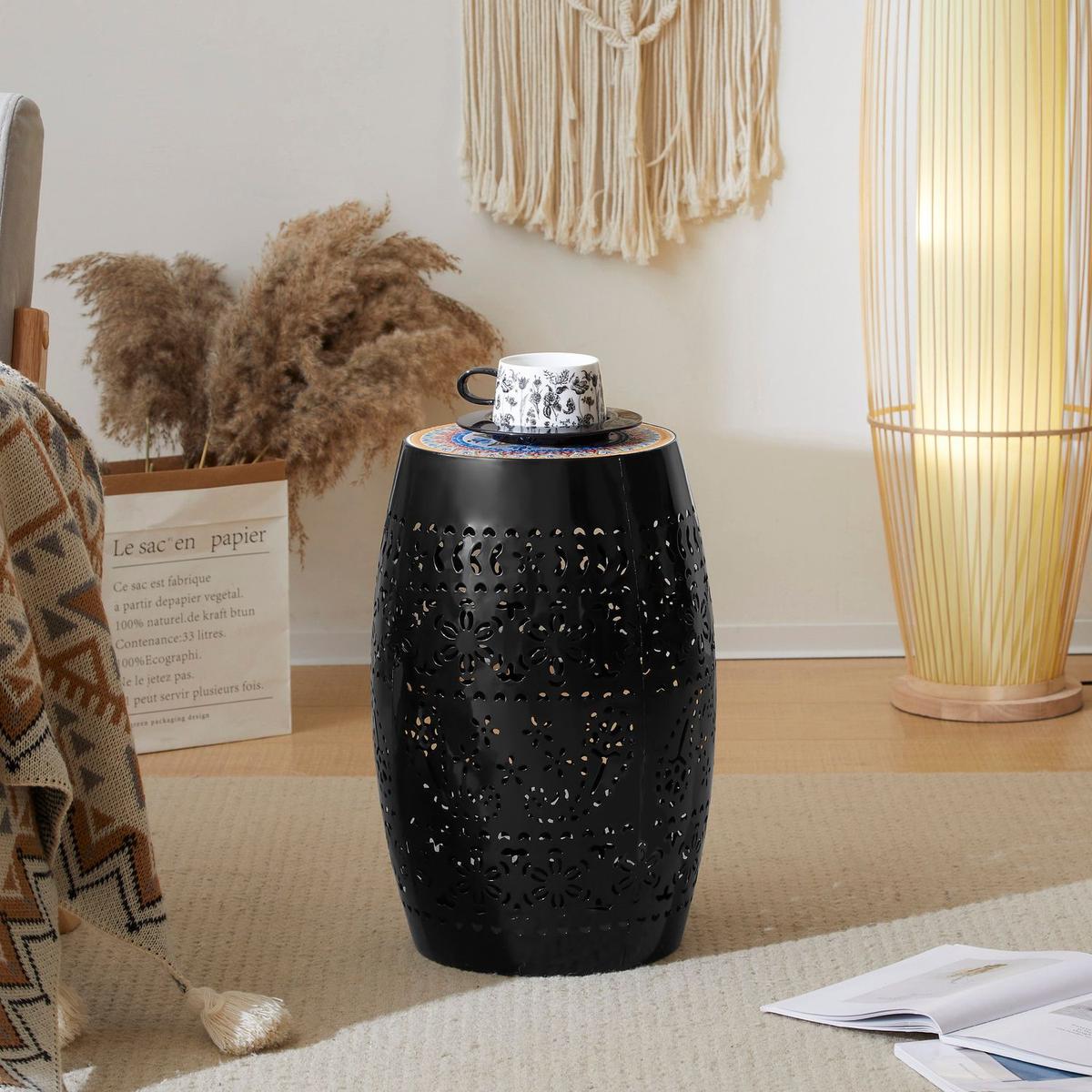 RUBY12" SIDE TABLE -BLACK