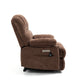 23" Seat Width and High Back Large Size Chenille Power Lift Recliner Chair with 8-Point Vibration Massage and Lumbar Heating, Brown