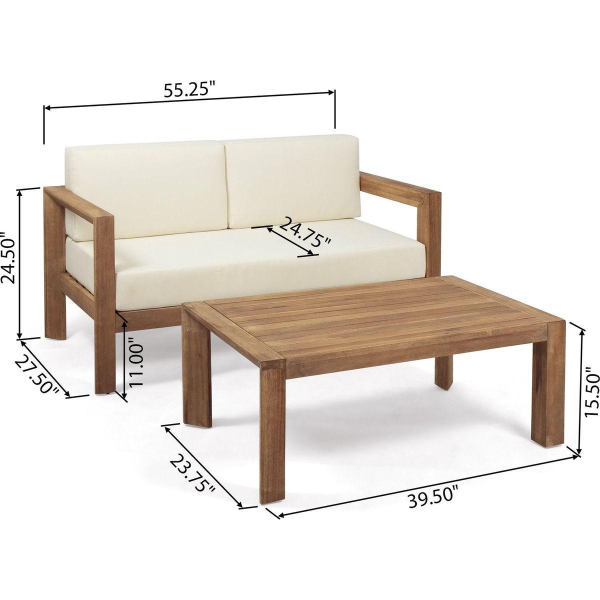 GENSER LOVESEAT & COFFEE TABLE