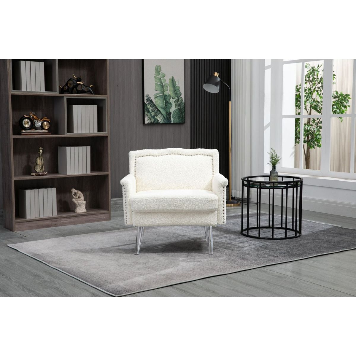 Accent Chair, Living Room Chair / leisure single sofa with acrylic feet