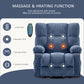 Power Lift Recliner Chair Recliners for Elderly with Heat and Massage Recliner Chair for Living Room with Infinite Position and Side Pocket,USB Charge Port,Blue