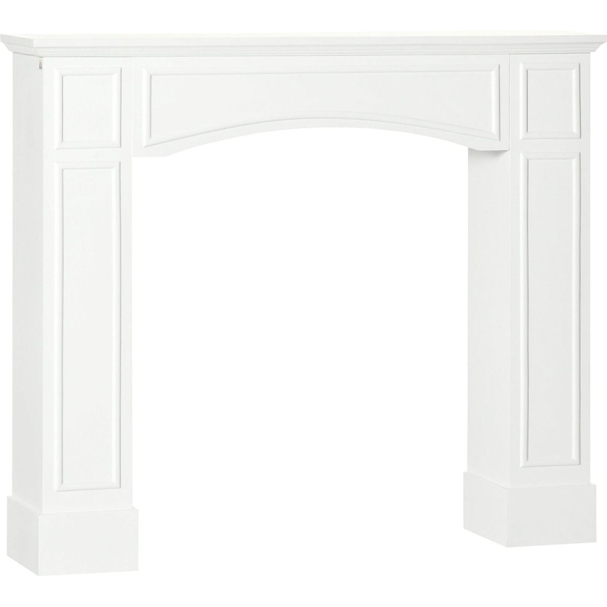 Modern Fireplace Mantel, Surround Mantels for Fireplace with Decorative Pattern Interior Width 29" White