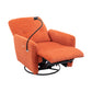 270 Degree Swivel Electric Recliner Home Theater Seating Single Reclining Sofa Rocking Motion Recliner with a Phone Holder for Living Room, Orange