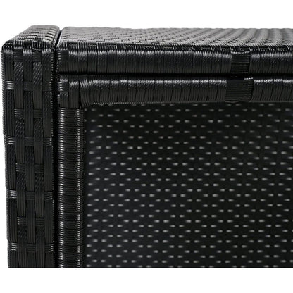 Spa Surround Spa Frame Quadrilateral Outdoor Rattan Sectional Sofa Set with Mini Sofa, Wooden Seats and Storage Spaces, Grey