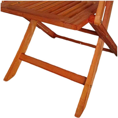 Foldable Patio Dining Set, 4 Folding Chairs, Indoor and outdoor universal, Teak