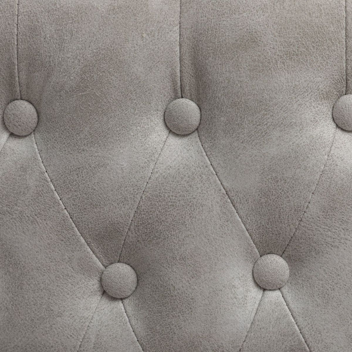 Nevis Mid-century Modern Faux Leather Tufted Nailhead Trim Barstool Set of 2, Off-White