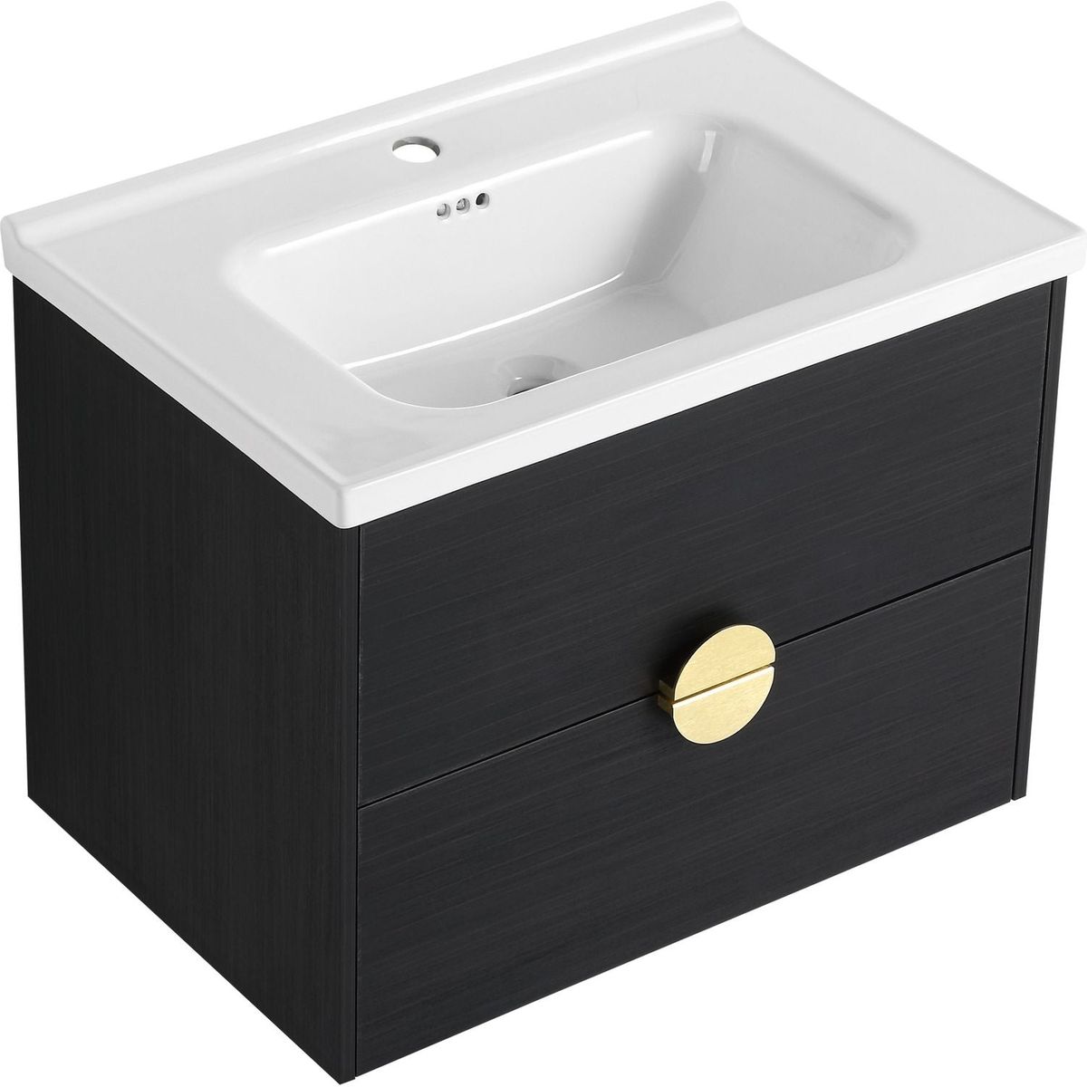 28 Inch Wall-Mounted Bathroom Vanity With Sink, For Small Bathroom (KD-Packing)