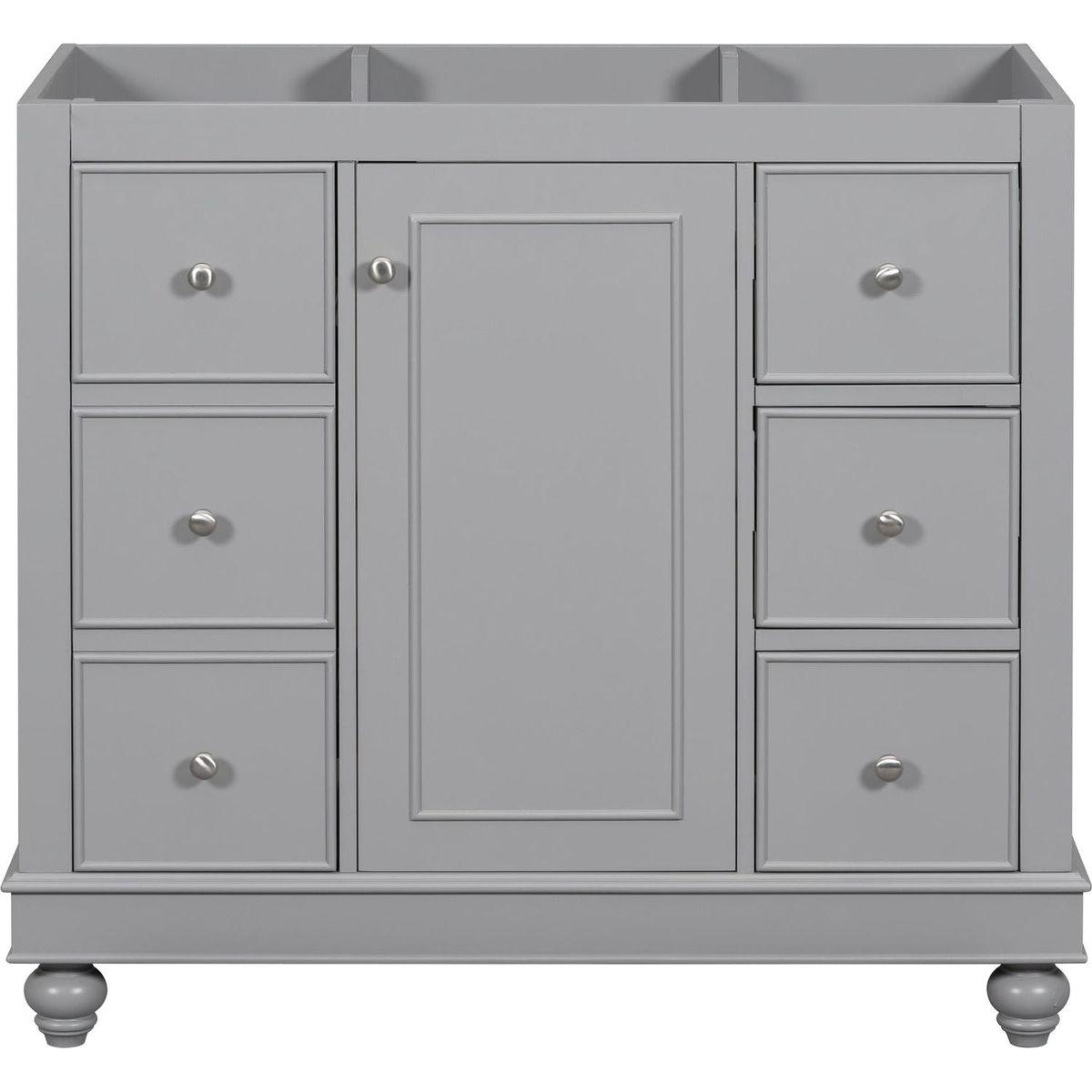 [Cabinet Only] 36" Gray Bathroom vanity(Sink not included)