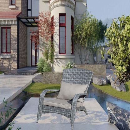 Patio Chair with Cushions(Grey Cushion)