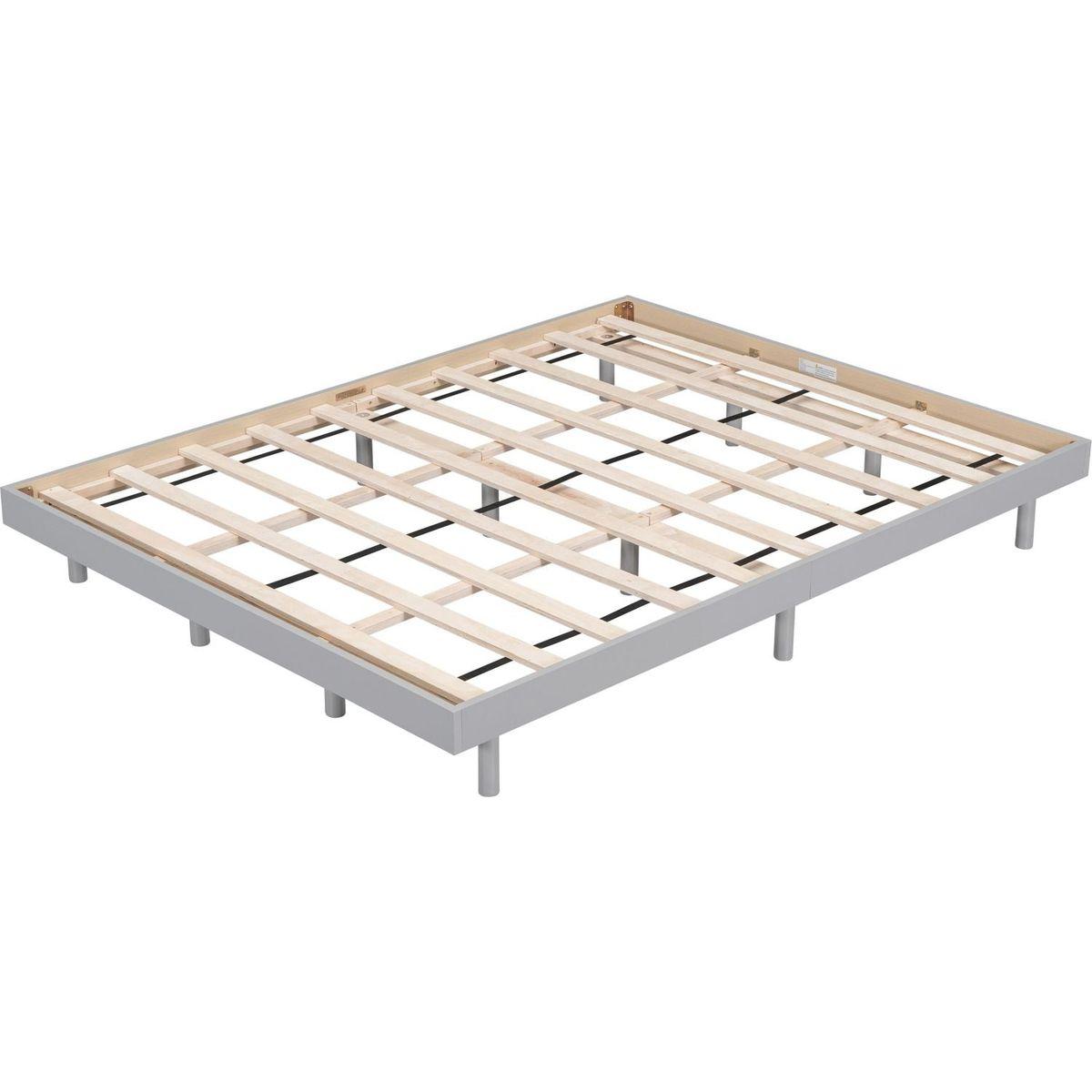 Modern Design Queen Floating Platform Bed Frame for Grey Color