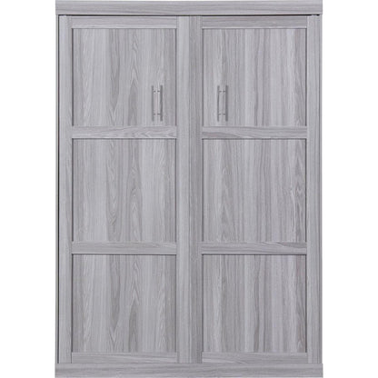 Full Size Murphy Bed, can be Folded into a Cabinet, Gray