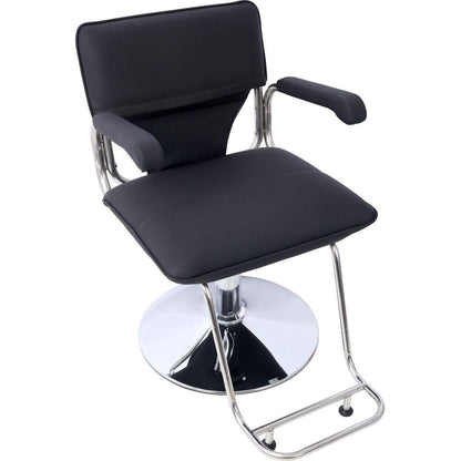 Stainless steel frame,Fashion style Hair Salon Chair Styling Heavy Duty Hydraulic Pump Barber Chair Beauty Shampoo Barbering Chair for Hair Stylist Women Man,with Barber Cape (Black)