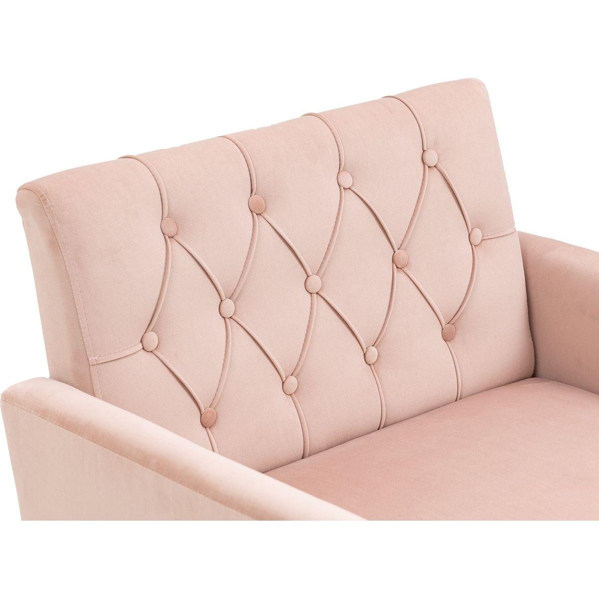 Accent Chair, leisure single sofa with Rose Golden feet