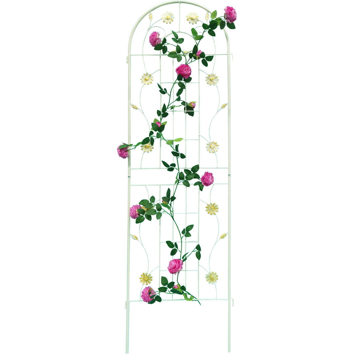 4 Pack Metal Garden Trellis 71" x 19.7" Rustproof Trellis for Climbing Plants Outdoor Flower Support White