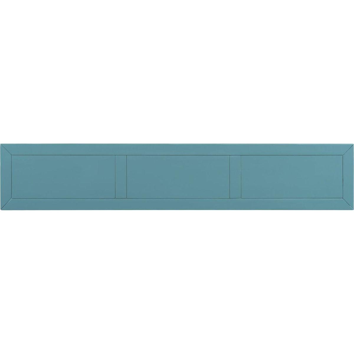 Rustic Entryway Console Table, 60" Long Sofa Table with two Different Size Drawers and Bottom Shelf for Storage (Turquoise Green)