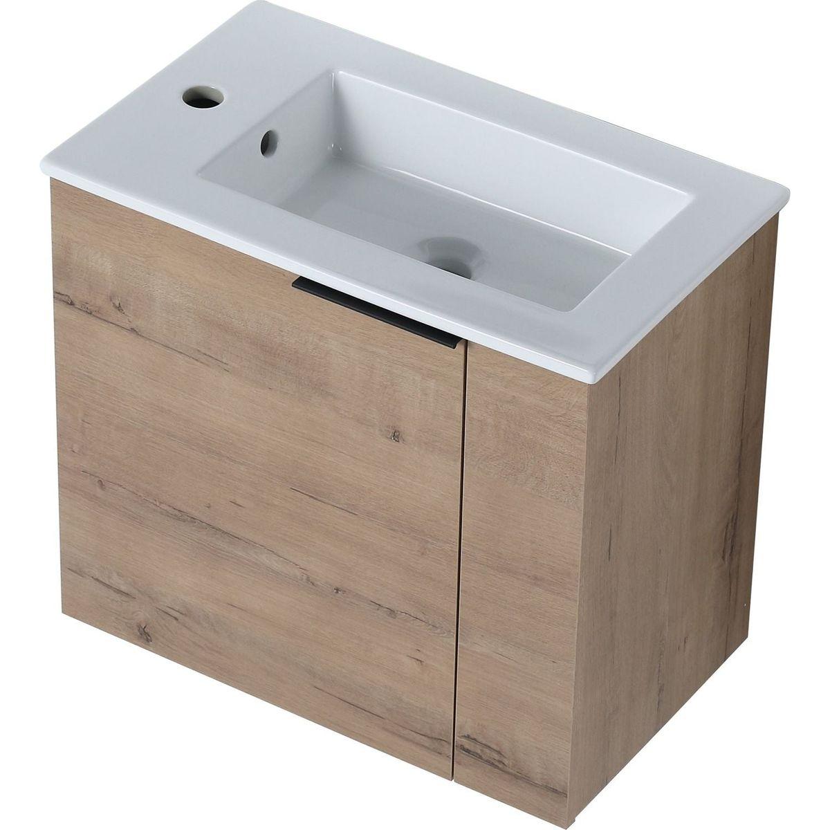 Bathroom Vanity with Sink 22 Inch for Small Bathroom,Floating Bathroom Vanity with Soft Close Door,Small Bathroom Vanity with Sink, 22x13 (KD-Packing)