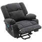 Power Lift Recliner Chair Electric Recliner for Elderly Recliner Chair with Massage and Heating Functions, Remote, Phone Holder Side Pockets and Cup Holders for Living Room, Black