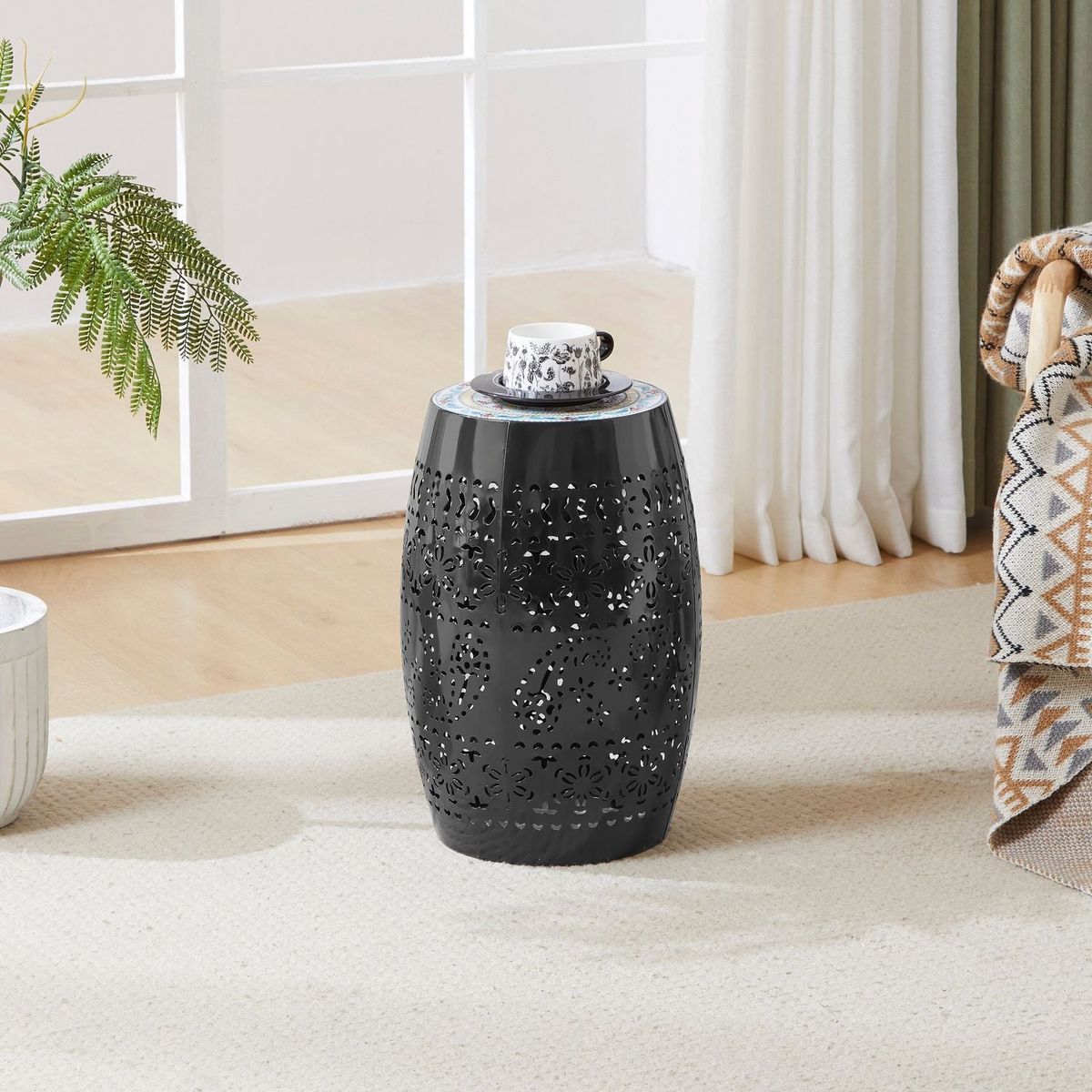 RUBY12" SIDE TABLE -BLACK