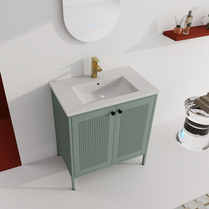 30 Inch Freestanding Bathroom Vanity With Ceramic SInk