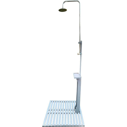 Outdoor Garden Pool Shower with Chassis Board, for Swimming Pool, Patio, Terrace, Garden,Wood