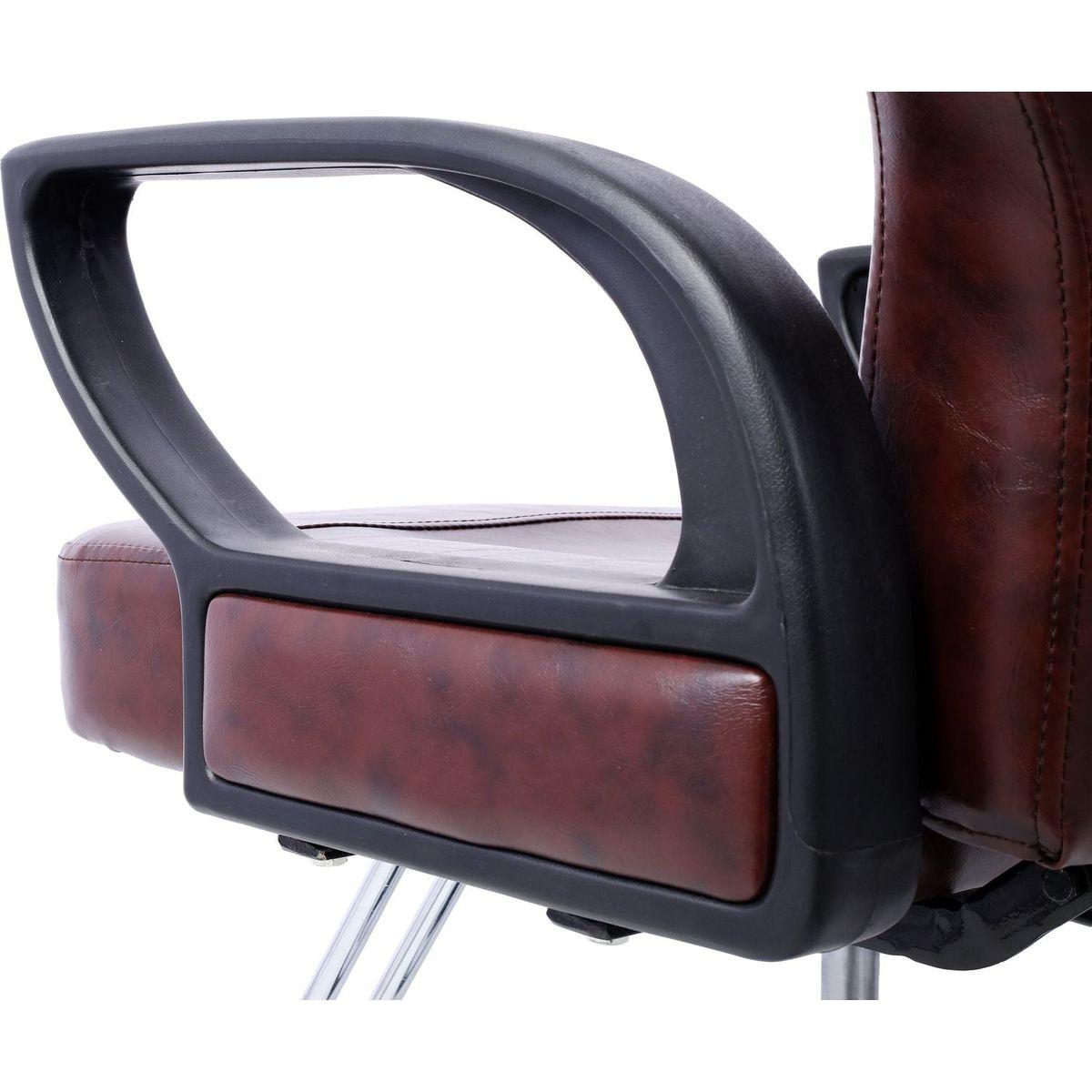 Artist hand Hair Stylist All Purpose Barber Chair for Barbershop Salon Chair,Heavy Duty Hydraulic Barber Chair Spa Furniture Shampoo Reclining Extra Wider Seat Beauty Hair Salon Equipment, brown
