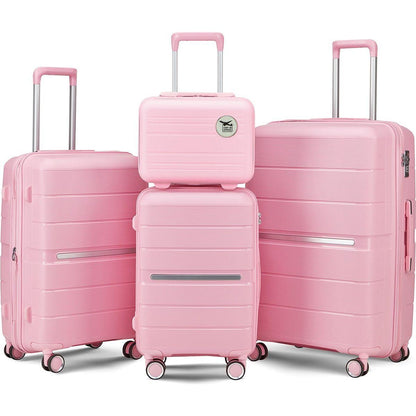 Luggage Sets 4 Piece(14/20/24/28) PP Lightweight & Durable Expandable suitcase