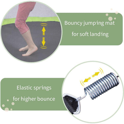 55" Toddlers Trampoline with Safety Enclosure Net and Balls, Indoor Outdoor Mini Trampoline for Kids