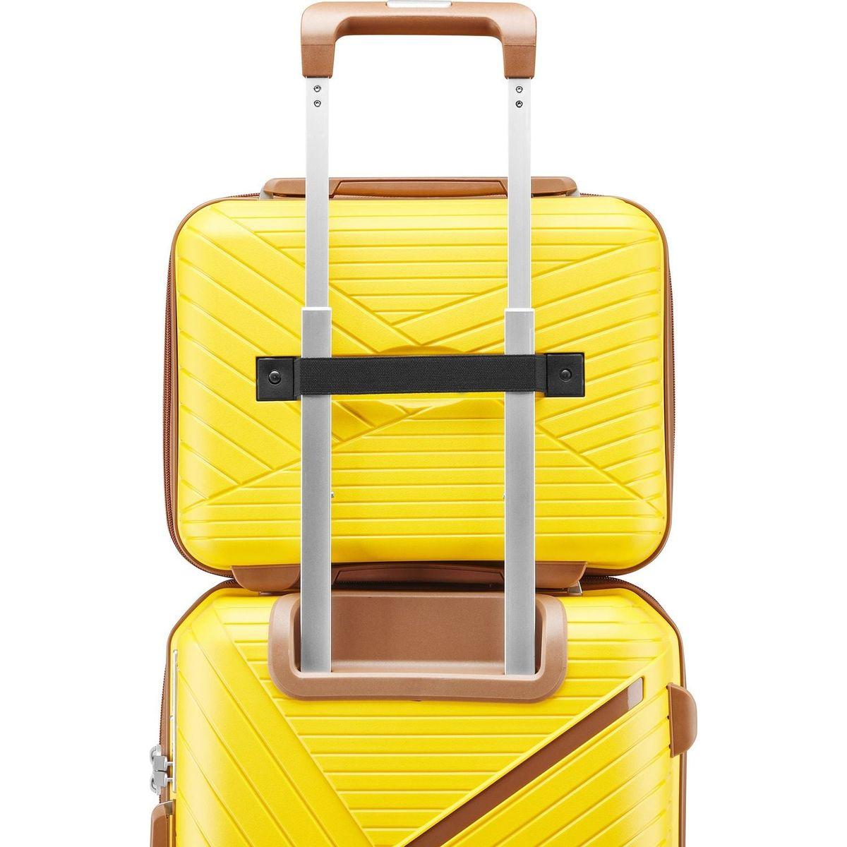 Luggage Sets 4 Piece(14/20/24/28), Expandable Lightweight Suitcase with 4 Double 360 Degrees Mute Spinner Wheels PP Materials Durable TSA Lock Travel Luggage