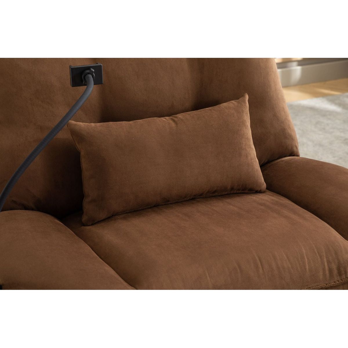 Power Recliner Swivel Glider USB Charger With Bluetooth Music Player Different Function Sleep Working Game and Leisure Model Grey