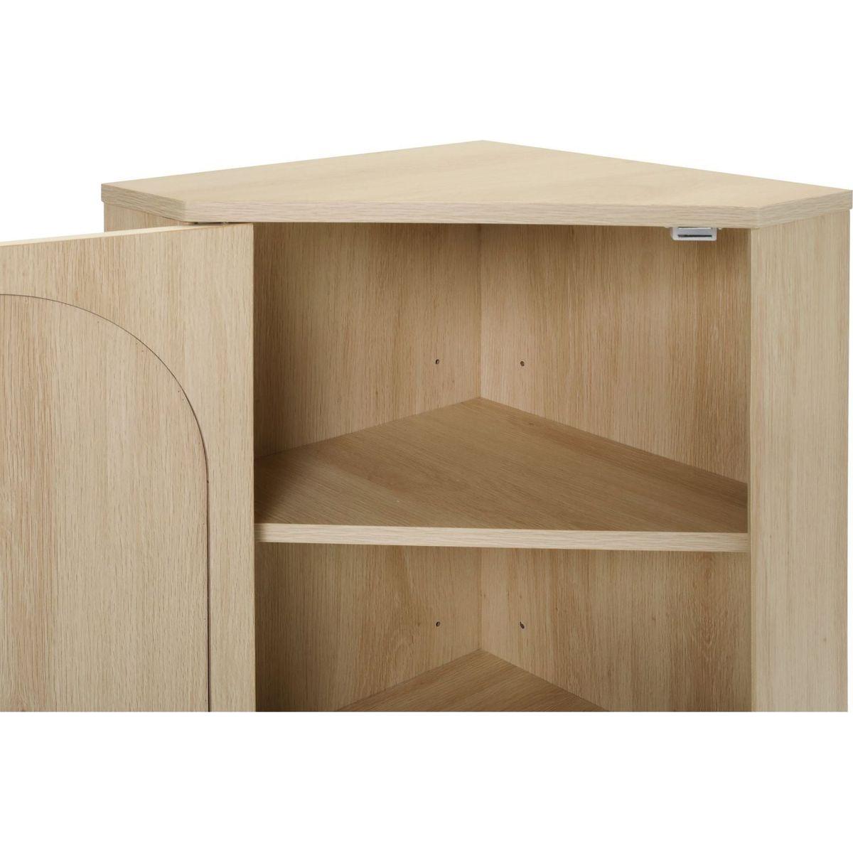 Corner cabinet, Rattan door,Freestanding Corner Tables For Small Spaces, Corner Shelf Stand For Living Room, Kitchen, Bathroom, Bedroom