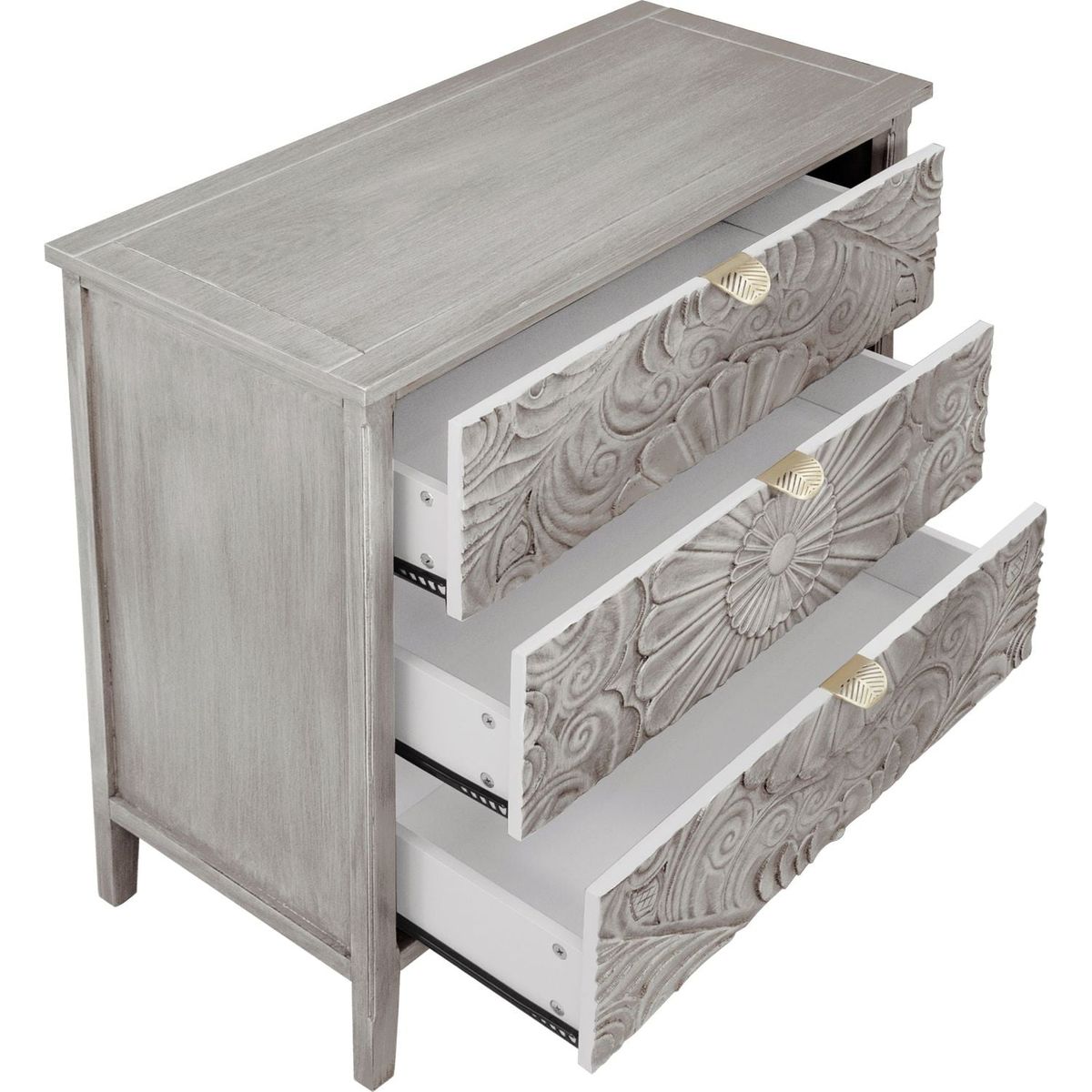 3 Drawer Cabinet, American Furniture, Suitable for Bedroom, Living Room, Study