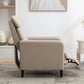 Modern Artistic Color Design Adjustable Recliner Chair PU Leather for Living Room Bedroom Home Theater, Beige