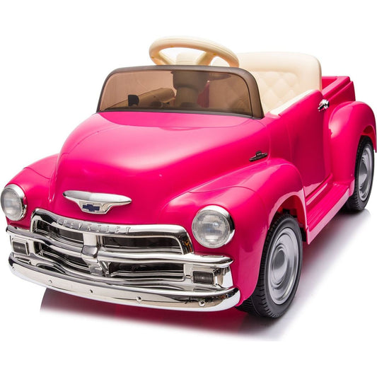 12V Kids Ride On truck car w/parents control, Licensed Chevrolet 3100 pickup,electric car for kid,Vintage modeling,3 speeds,LED Lights,Bluetooth,USB,High-power up to 3.11 MPH,age 3+