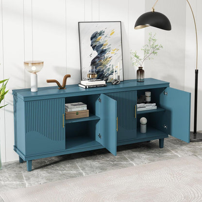 70.07"Large Size 4-Door Cabinet, Same as Living Room, Kitchen, Bedroom, Hallway, Olive Green,Navy Blue,Peacock Blue