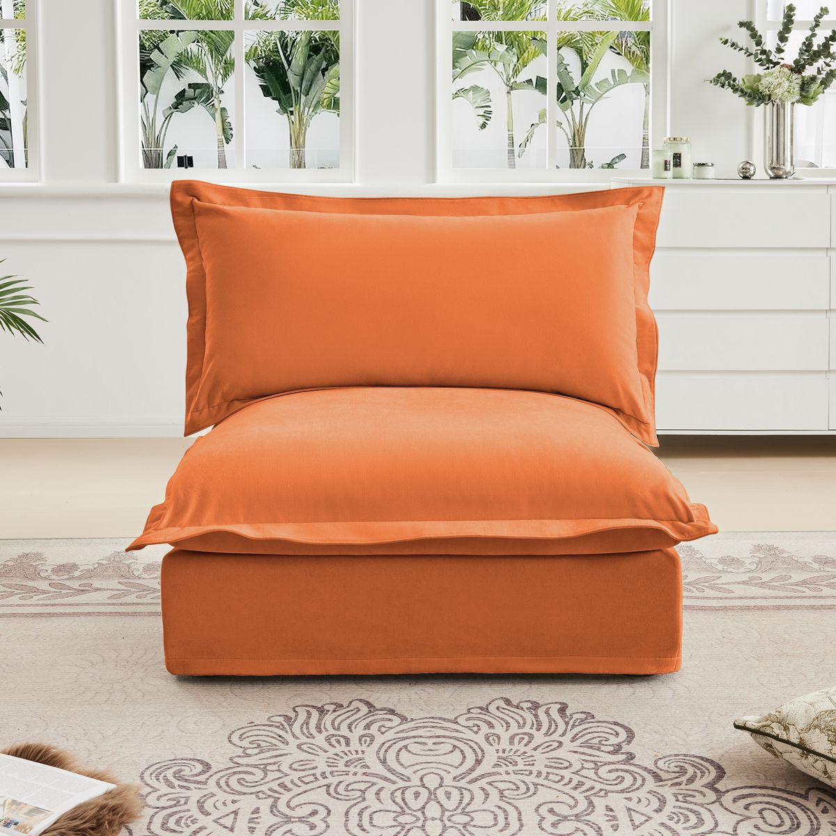 Koala Armless Sofa - Orange