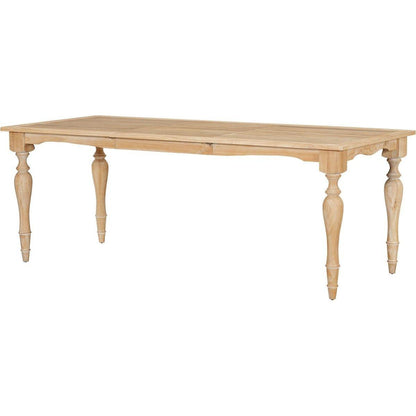 TOPMAX Vintage Traditional 82.7inch Extendable Dining Table with 23.6inch Removable Leaf, Natural