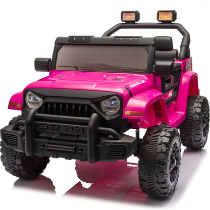 12V Kids Ride On Electric Car W/Parents Control,Dual drive, Four-wheel Suspension,With music,Bluetooth,MP3,USB,with headlights, steering wheel quick release,Slow start for Kids Aged 3-8.