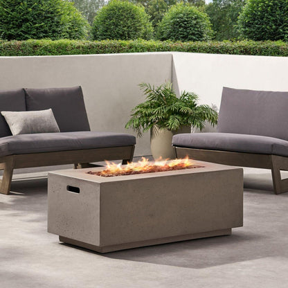 40" RECTANGULAR MGO FIRE PIT - 40 000 BTU
